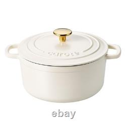 Faitout en fonte émaillée 7QT avec couvercle pour pain au levain CAROTE