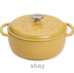 Faitout en fonte émaillée Lodge avec couvercle en tulipe 4,5 qt