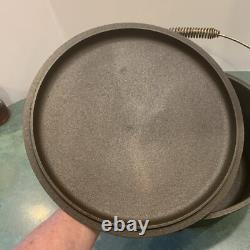 Faitout en fonte émaillée Old Mountain extra large de 12 pouces de diamètre avec couvercle