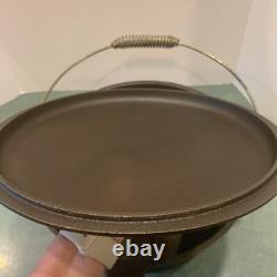 Faitout en fonte émaillée Old Mountain extra large de 12 pouces de diamètre avec couvercle