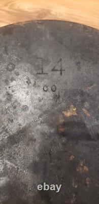 Faitout en fonte émaillée Vintage Lodge de 14 C O avec couvercle, 14 pouces, 3 pieds