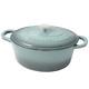 Faitout En Fonte émaillée Oval En Gris Ardoise De 7 Qt Avec Couvercle