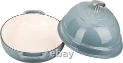 Faitout en fonte émaillée ovale avec couvercle, faitout à pain pour pain au levain