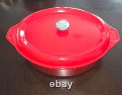 Faitout en fonte émaillée rouge ovale de 8 Qt Kirkland Signature
