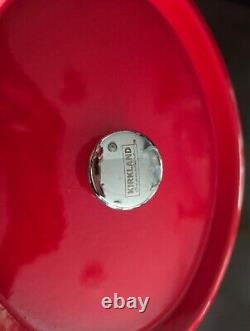 Faitout en fonte émaillée rouge ovale de 8 Qt Kirkland Signature