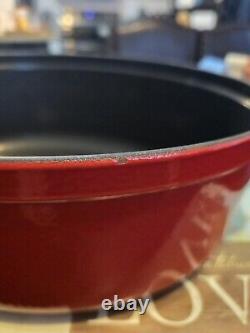 Faitout en fonte émaillée rouge ovale de 8 Qt Kirkland Signature