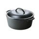 Faitout En Fonte Noire De 5 Quarts Avec Couvercle Pour Four, Cuisinière, Grill Ou Feu De Camp