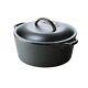 Faitout En Fonte Noire De 5 Quarts Avec Couvercle Pour Four, Cuisinière, Grill Ou Feu De Camp
