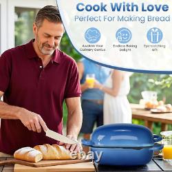 Faitout en fonte pour pain au levain 2,5QT avec doublure en silicone antiadhésive