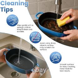 Faitout en fonte pour pain au levain 2,5QT avec doublure en silicone antiadhésive