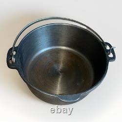 Faitout en fonte vintage Griswold #8 logo incliné 5 quarts avec couvercle / antiquité