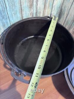 Faitout en fonte vintage de 5 Qt n° 8 avec couvercle auto-arrosant 1278 et trivet r2s2