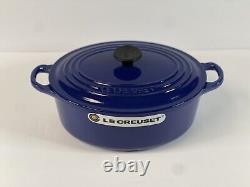 Faitout ovale en fonte bleue Le Creuset vintage 2,75 qt