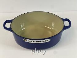 Faitout ovale en fonte bleue Le Creuset vintage 2,75 qt