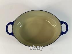Faitout ovale en fonte bleue Le Creuset vintage 2,75 qt