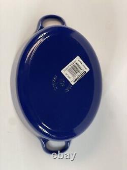 Faitout ovale en fonte bleue Le Creuset vintage 2,75 qt