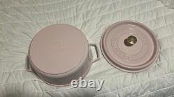 Faitout rond en fonte de 4 qt Rose Pivoine