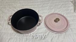Faitout rond en fonte de 4 qt Rose Pivoine