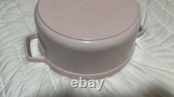 Faitout rond en fonte de 4 qt Rose Pivoine