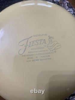 Faitout vintage Fiestaware jaune avec couvercle