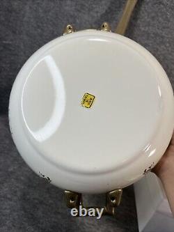 Fissler années 1960 Milieu du siècle 7 pièces en émail avec poignées en laiton New Amsterdam