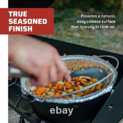 Four à Dutch Oven en Fonte 14 Deluxe avec Couvercle et Leve-Couvercle pour Intérieur et Extérieur