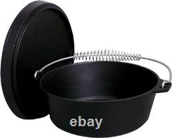 Four à Dutch en fonte pré-assaisonnée de 20 qt avec couvercle, parfait pour les soupes et les ragoûts
