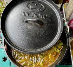 Four à Dutch en fonte pré-assaisonnée de 20 qt avec couvercle, parfait pour les soupes et les ragoûts
