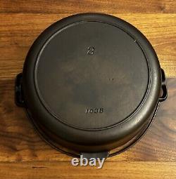 Four à fondue en fonte Vintage Griswold Iron Mountain 8 avec couvercle assorti 1037