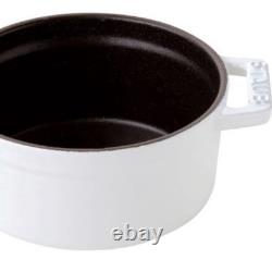 Four de Hollande rond de 4 qt, couleur blanche
