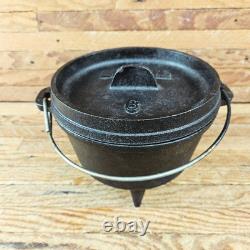 Four de camping en fonte Lodge n°6 avec couvercle, discontinué, USA 6CO, 1 qt