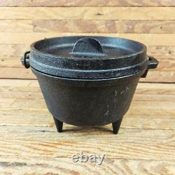 Four de camping en fonte Lodge n°6 avec couvercle, discontinué, USA 6CO, 1 qt