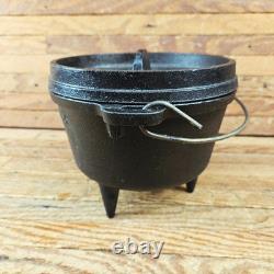 Four de camping en fonte Lodge n°6 avec couvercle, discontinué, USA 6CO, 1 qt