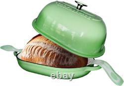 Four en fonte pour pain avec couvercle, cocotte de 6 QT et tapis de cuisson vert