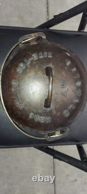 Four hollandais Vintage GRISWOLD avec logo incliné NO. 7 TITE-TOP avec couvercle et trivet No. 7