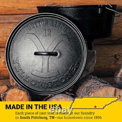 Four hollandais Yellowstone 12 Deep Camp avec couvercle Power Y finition noire