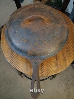 Friteuse en fonte Vintage Griswold #8 - Cocotte avec couvercle assorti #8