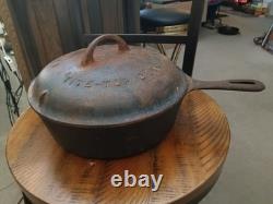 Friteuse en fonte Vintage Griswold #8 - Cocotte avec couvercle assorti #8