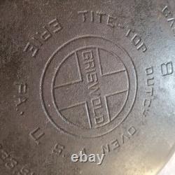 GRISWOLD Faitout en fonte Tite-Top à auto-arrosage 1278 Couvercle 1288 Erie PA USA