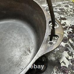 GRISWOLD Tite Top FOUROIR Néerlandais #8 1278c Fonte Plat Pas de Couvercle Fonte Années 1930