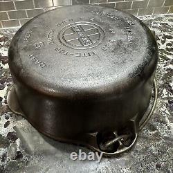 GRISWOLD Tite Top FOUROIR Néerlandais #8 1278c Fonte Plat Pas de Couvercle Fonte Années 1930