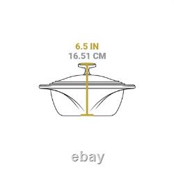 Genuine LODGE USA Cocotte en fonte émaillée Pays-Bas fabriquée aux États-Unis Smooth Sailing 3 Qt