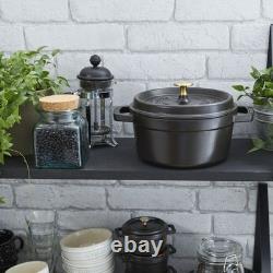 Grande Vente de Cocotte en Fonte Staub 4 qt, Ronde, Multicolore, LIVRAISON GRATUITE