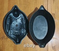 Grande cocotte en fonte Staub de 5 qt avec couvercle, rôtissoire d'occasion, rare