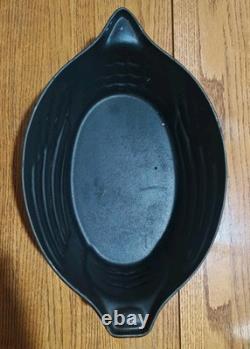 Grande cocotte en fonte Staub de 5 qt avec couvercle, rôtissoire d'occasion, rare