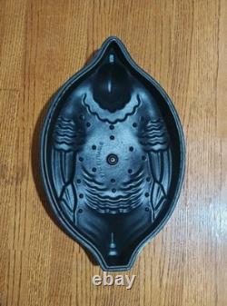 Grande cocotte en fonte Staub de 5 qt avec couvercle, rôtissoire d'occasion, rare