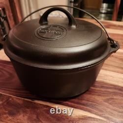 Griswold 1278 Faitout en Fonte N°8, Grand Logo en Bloc, Couvercle avec Logo Bouton, vers 1950