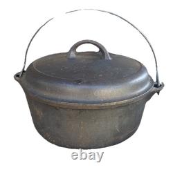 Griswold #8 Cocotte en fonte Erie 1278C avec couvercle auto-arrosant TRIVET 1288B