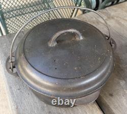 Griswold #8 Cocotte en fonte Erie 1278C avec couvercle auto-arrosant TRIVET 1288B