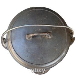 Griswold #8 Cocotte en fonte Erie 1278C avec couvercle auto-arrosant TRIVET 1288B
